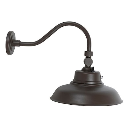 Westgate 14in 40W GOOSENECK BARN LIGHT, MCT 30/40/50K, 0-10V, PHOTOCELL, BRONZE, 3000K/4000K/5000K GNB-40W-MCT-BR-P