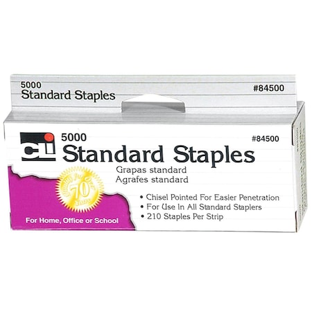 Vertex Chisel Point Standard Staples, 100000PK VE3480266