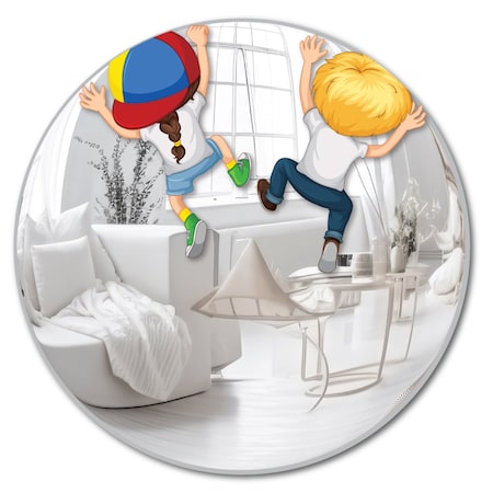 Se-Kure Luxe Frameless Kids Climbing Children Convex Mirror 26in CCK02-26