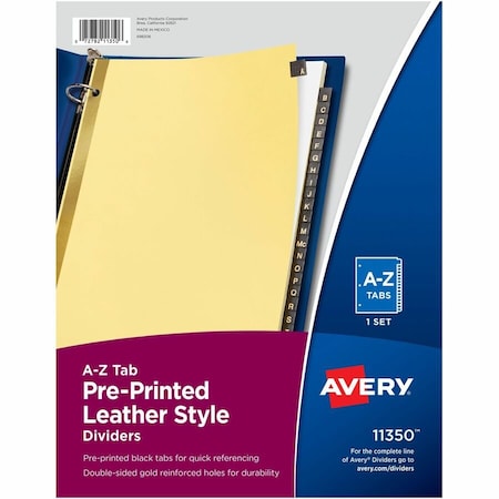Avery Dividers, Leather Tabs, A-Z 25PK AVE11350
