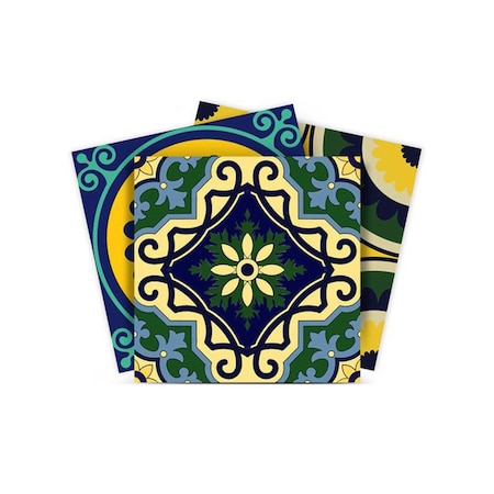Homeroots 4" X 4" Euro Mosaic Peel and Stick Removable Tiles 400040