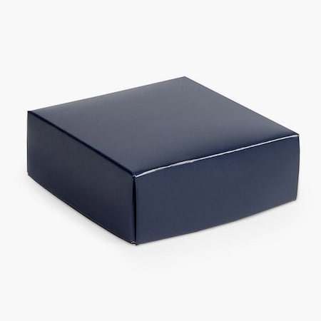 Nashville Wraps Matte Navy Blue Box Lid, 4x4x1.5, 25PK GBL04NB
