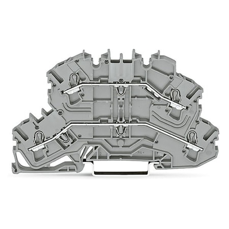 Wago Terminal Block, 3.66" L, 500V, Gray 2002-2601