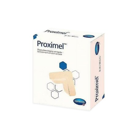 Proximel Silicone Adhesive Foam Dressing, 4 x 12 Inch, Sterile, 30PK 14500000
