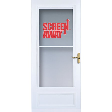 Larson Screenaway Lifestyle 36'' Wx80'' Hx1'' Thick Wht Mid View DuraTech Storm Door 83080032