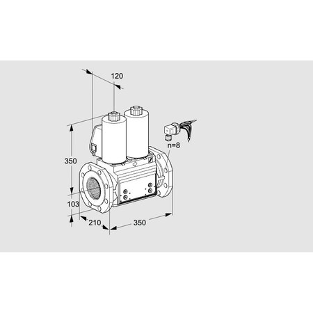 Honeywell Kromschroder Gas Solenoid Valve - Class A, 500 mbar, IP65, EN 161 Certified KS88207327
