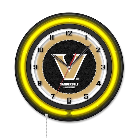 Holland Bar Stool Vanderbilt University 19 Double Neon Wall Clock Clk19BK