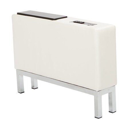 Osp Home Furnishings Wall Street  Charging Center Console, White WST51P-W32