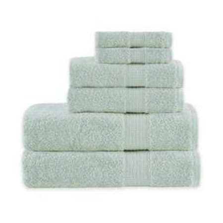 Madison Park Cotton Bath Towel Set, Seafoam - 6 Piece MP73-5141