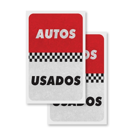 Signmission Autos Usados, Vinyl Decals Only 24 Inch x 36 Inch, Vinyl Decal, 2PK DSB-2436-2PACK-30345