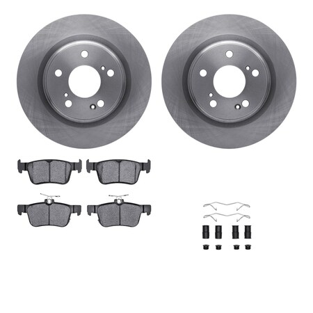 Dynamic Friction Co DFC Rotors with EURO 5000 Ceramic Brake Pads includes Hardware 6612-59034