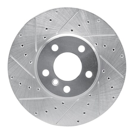Dynamic Friction Co DFC Brake Rotor - Drilled and Slotted - Silver 631-31144L
