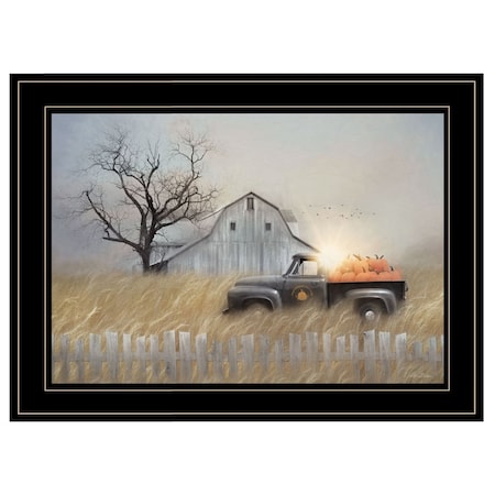 Homeroots Fall Pumpkin Harvest 3 Black Framed Print Kitchen Wall Art 406919