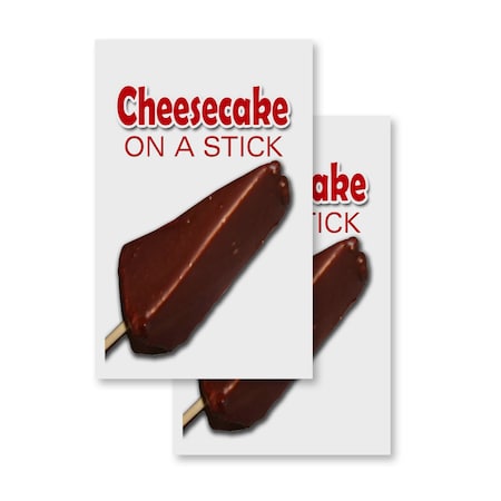 Signmission Cheesecake On A Stick, Vinyl Decals Only 24 Inch x 36 Inch, Vinyl Decal, 2PK DSB-2436-2PACK-Cheesecake On A Stick