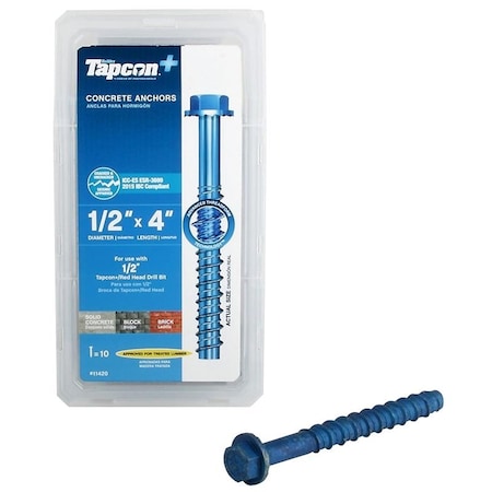 Grk CONCRETE SCREW BL 1/2X4 in. 11420