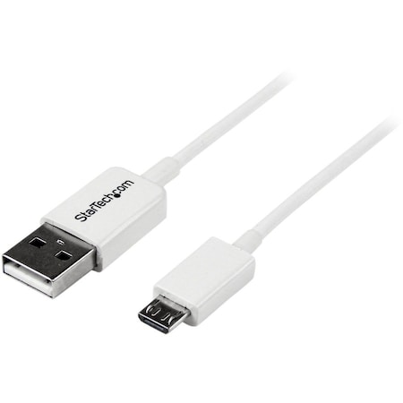 Startech.Com 2M WHITE MICRO USB CABLE - A TO MICRO B USBPAUB2MW