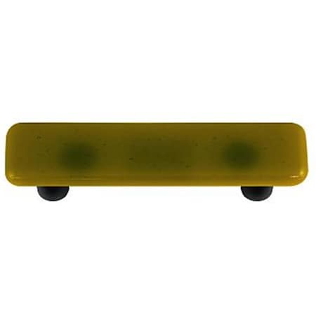 Palacedesigns Chartreuse Rectangle Glass Cabinet Pull - Black Post PA711880