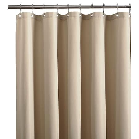 Zenna Home Shower Curtain Liner, 72 in L, 70 in W, Polyester, Tan LFRLWTRTNL