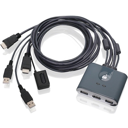 Iogear 2-Port Full HD KVM Switch with HDMI and USB Connections. For 2 HDMI PC Share one Keyboard,  GCS32HU