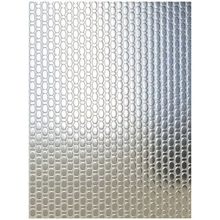 Zoro Select Silver SS Sheet, 48 in Overall W Linen 304BA-16Gx48x120