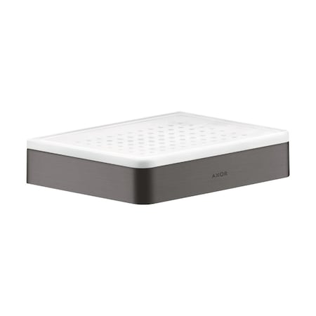 Axor Universal SoftSquare Soap Dish in Brushed Black Chrome 42803340