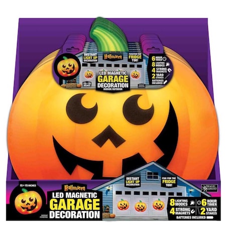 Magic Seasons Warm White 8 ct 15 in. LED Pumpkin Halloween Decor 768313