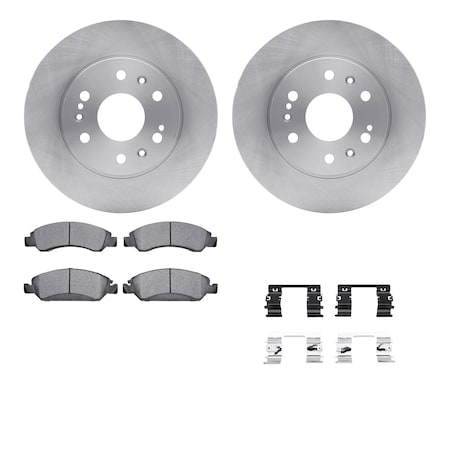 Dynamic Friction Co DFC Brake Rotor with 5000 Brake Pads and Hardware Kit 6512-48314