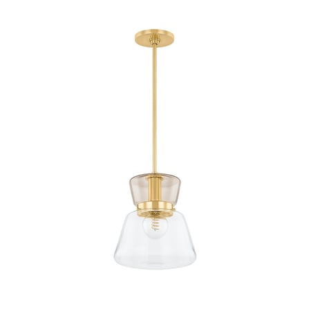Mitzi Elodie 1 Light Pendant 10 In. Aged Brass H910701S-AGB