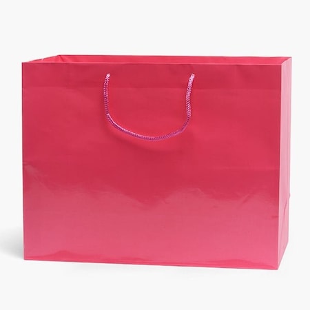 Nashville Wraps Hot Pink Gloss Gift Bags, Medium 13x5x10, 100PK GTMBHP