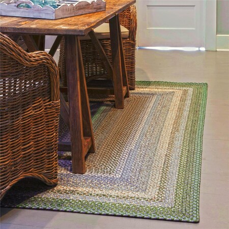 Homespice Decor Baja Blue Cotton Braided Rugs - Rectangle - 4 ft x 6 ft 413284