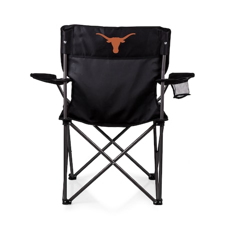 Picnic Time Family Of Brands NCAA Texas Longhorns PTZ Camp Chair - Beach Chair with Carrying Bag, Black 804-00-179-194-1