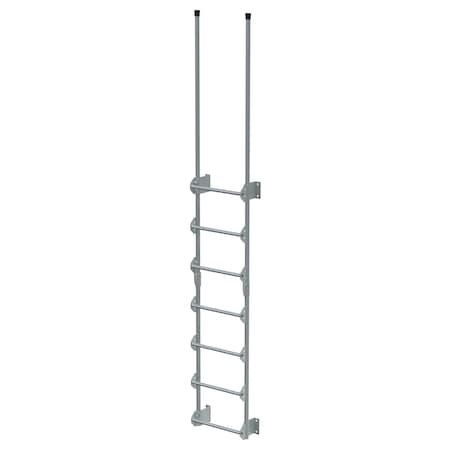Vestil Steel Walk Through Dock Ladder 7 Step 300 Lb. Capacity Silver DKL-7-SL