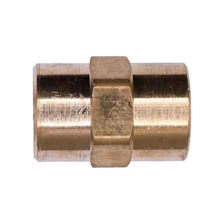 Auveco Brass Pipe Coupling 1/8in, 5PK 331