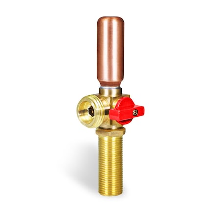 Everflow Replacement Valve W/ Hammer Arrestor 1/2" SWT/MIP Inlet x 3/4" MHT Outlet, Brass, For Hot Water 540TH