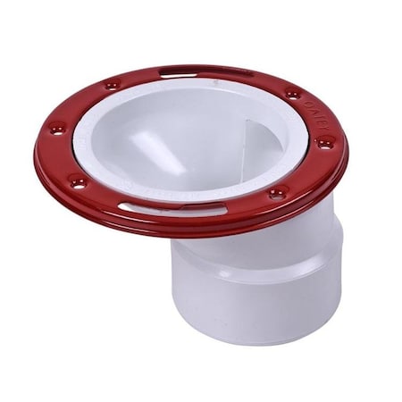 Charlotte Pipe And Foundry PVC 008200600HA 4X3 IN OFFST CLST FLG W/ADJ MTL PVC 00820  0600HA