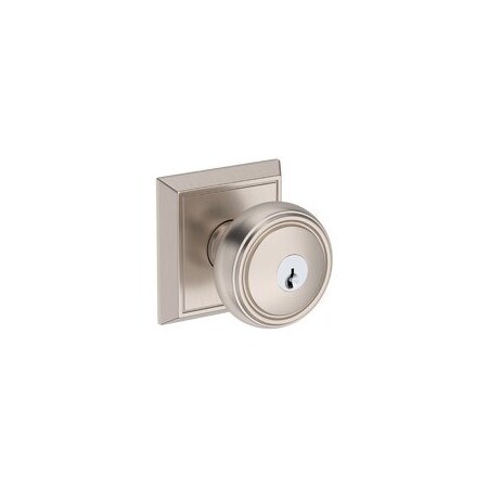 Baldwin Residential Door Knobs Keyed Entry Satin Nickel ENBRECHR150