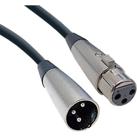 Cable Wholesale XLR Audio Extension Cable, balanced, XLR Male to XLR Female, 10 foot 10XR-01210
