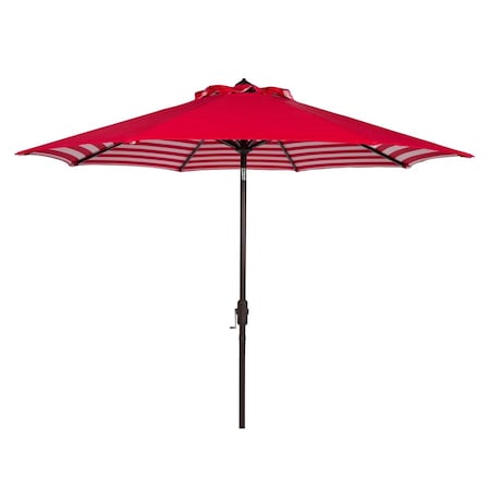Safavieh 11 ft. Athens Crank Umbrella, Red PAT8107F