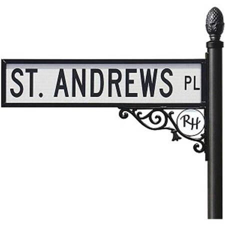 Qualarc 9 in. High LOGO Blade Holder Holds 1 Double-Sided Street with Logo - Black DBSF-LOGO-B-9
