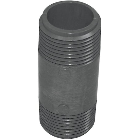 Genova Products Genova P-34-3 Pipe Nipple, 3/4 in, MIP x MIP, PVC, Gray, SCH 80 Schedule, 3 in L 404-030