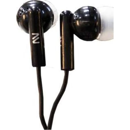 Nutek Earbud headphones w/3.5mm Plug and four foot cord EP1021BLACK