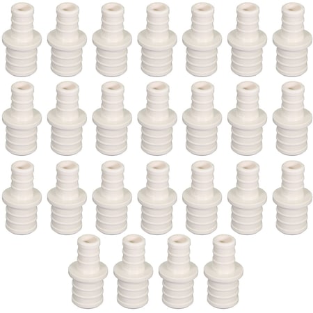 Everflow 1'' x 3/4'' PEX Barb Straight Coupling Pipe Fitting; Plastic Poly Alloy PK PPRC1034-25