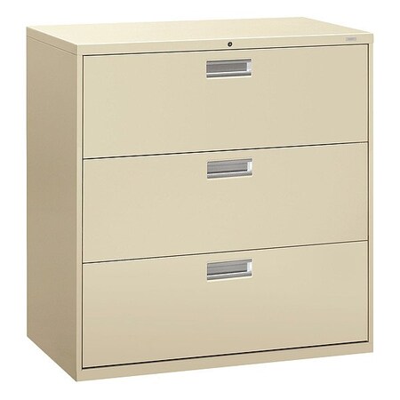 Hon 42" W 3 Drawer File Cabinet, Putty, A4/Legal/Letter H693.L.L