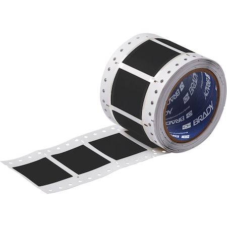 Brady Double Sided PermaSleeve Fluid Resistant Wire Marking Sleeves, 1.5 in.x 2 in., 250/RL, Black 2FR-1500-2-BK