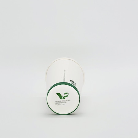 Verterra 16 Oz. White Paper Cup, 1000 Count, 50 COUNT INNERS, 1000PK VT-HTCUP-16W