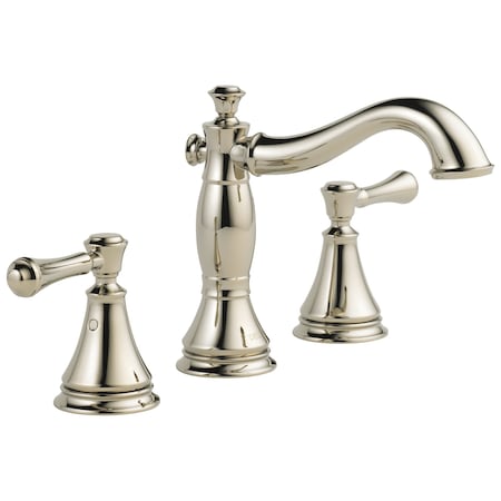 Delta 3-hole 6-16" installation Hole Widespread Lavatory Faucet, Polished Nickel 3597LF-PNMPU