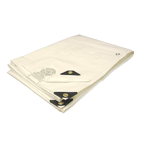 Tarps Now Heavy Duty Tarp, 12 ft x 30 ft, 12 Mil, White, Reinforced Polyethylene CSP12FW-1230
