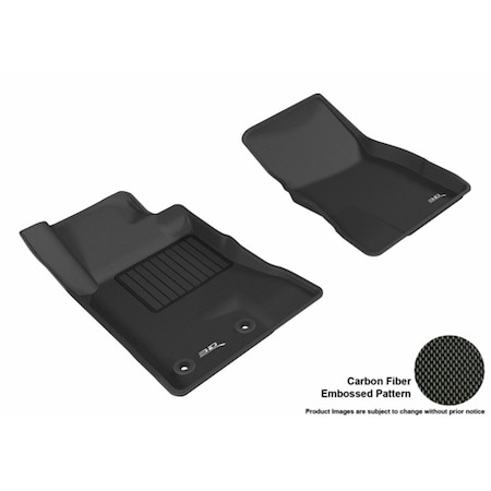Strike3 3D Maxpider Front Row Custom Fit Kagu Black Floor Mat for 2015-2016 Ford Mus G Models - Black ST3851933