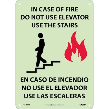 Nmc Do Not Use Elevator Sign - Bilingual, GL402RB GL402RB