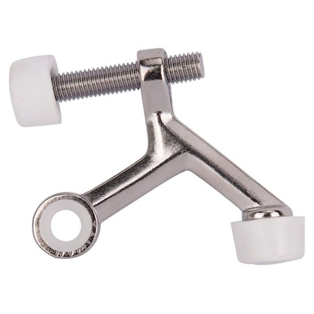 Prosource Light-Duty Hinge Pin Door Stop, 2-1/4 in Projection, Die-Cast Zinc & Plastic, Chrome H20-B022-PS